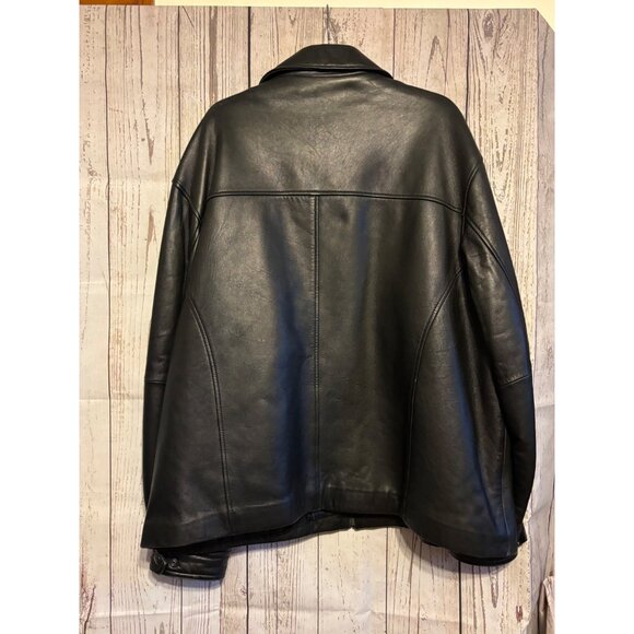 Axcess Men’s Genuine Black Leather Heavy Warm Casual Jacket Coat Size XXL - Picture 6 of 10